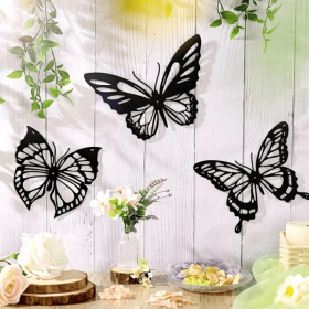 CIFbuy Vintage 3-Piece Butterfly Wall Art Set Metal Home Decor for Living Room Bedroom (TikTok, temu pick-up service)