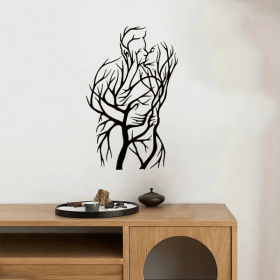 CIFbuy Vintage Tree of Love Abstract Couple Sculpture Metal Wall Art Romantic Wedding Anniversary Gift (TikTok, temu pick-up service)