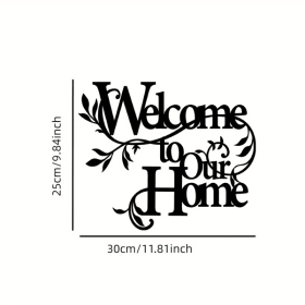 CIFbuy Aluminum Welcome Floral Wall Art Home Entryway Decor for Housewarming Gift (TikTok, temu pick-up service)