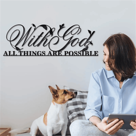 CIFbuy Vintage Weathered iron Wall Art Sign Inspirational Scripture Quote Home Decor for Living Room Bedroom Office Entryway(TikTok