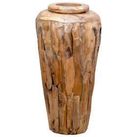 Decoration Vase 15.7x31.5" Solid Teak Wood